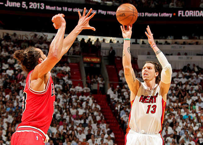 Veteran swingman Mike Miller (right) was part of back-to-back title-winning teams with Miami.